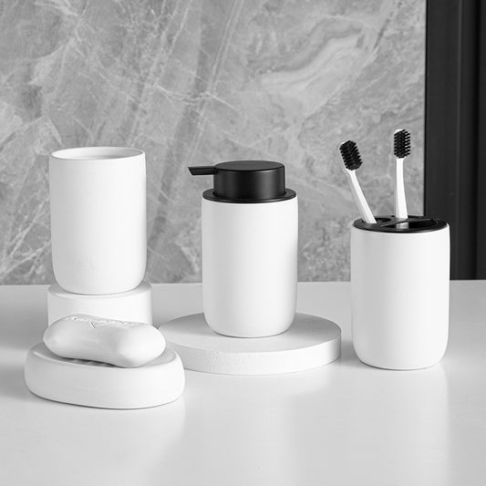 Minimalist Bathroom Accessories Set - 4 Pieces