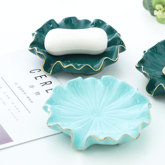 Green Lotus Leaf Soap Dish