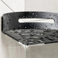 Stainless Steel Floating Corner Shower Caddy Shelf with Hooks
