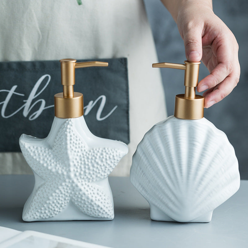 Starfish/Seashell Nautical Soap Dispenser