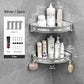2 Pack - Silver - Floating Corner Shower Shelf