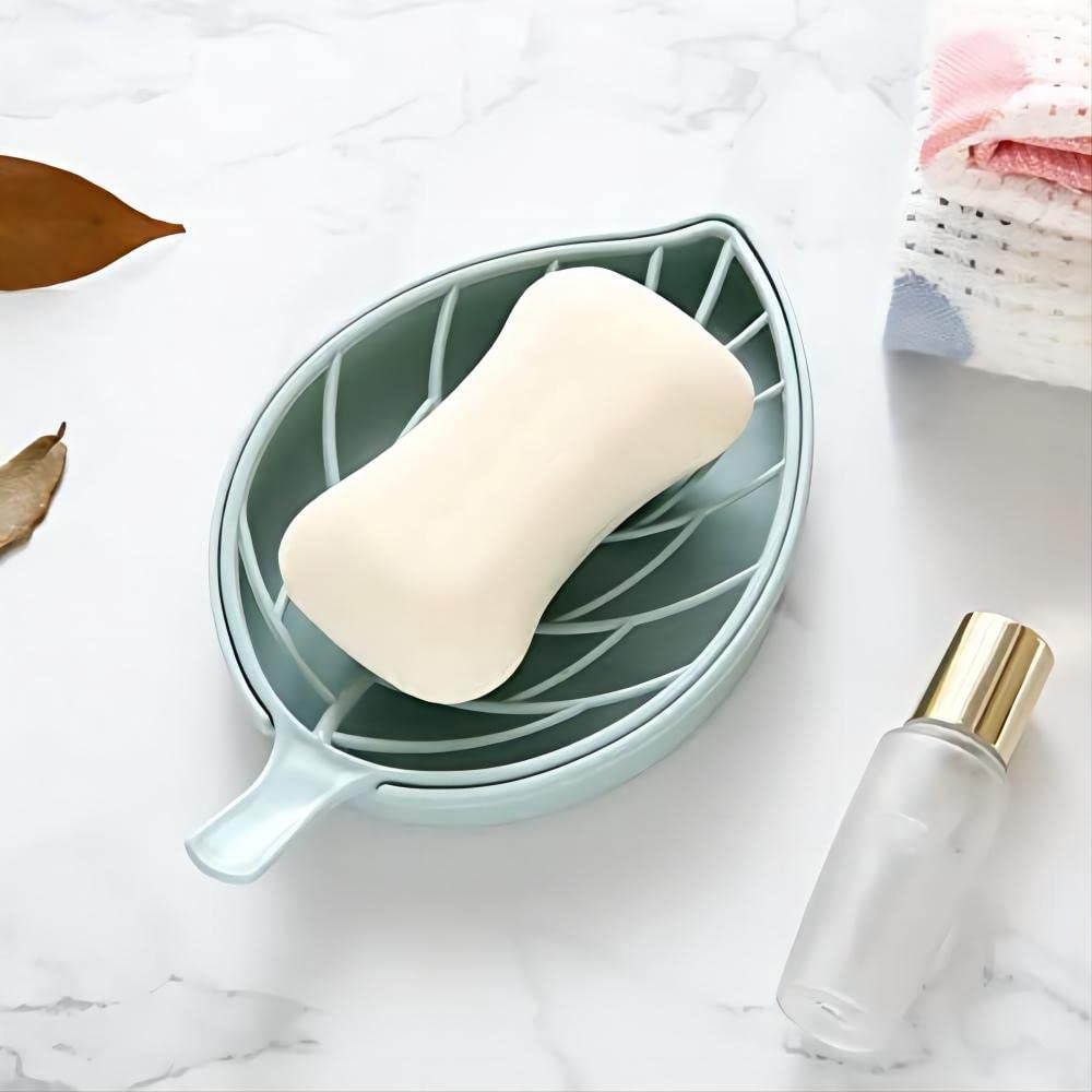 3 Color Pieces Leaf Shape Soap Dish