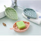 3 Color Pieces Leaf Shape Soap Dish