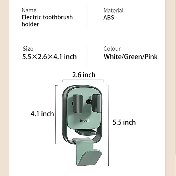 3 Pack Expandable Wall Mounted Electric Toothbrush Holder