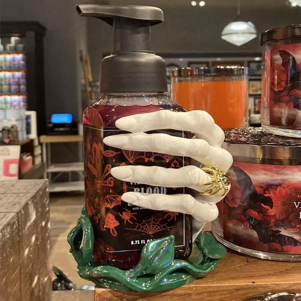 Gothic Halloween Witch Hand Soap Dispenser Holder