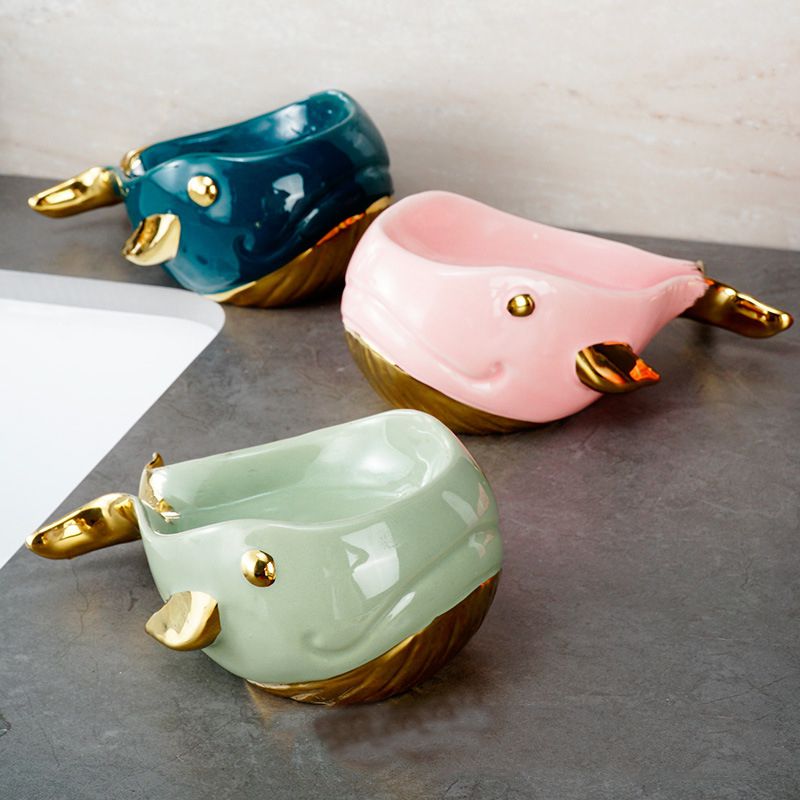 Porte-savon baleine à grande bouche de dessin animé