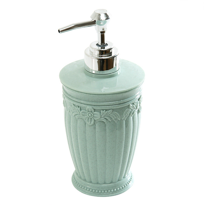 European Marble Pillar Shape Light Weight Plastic Soap Dispenser
