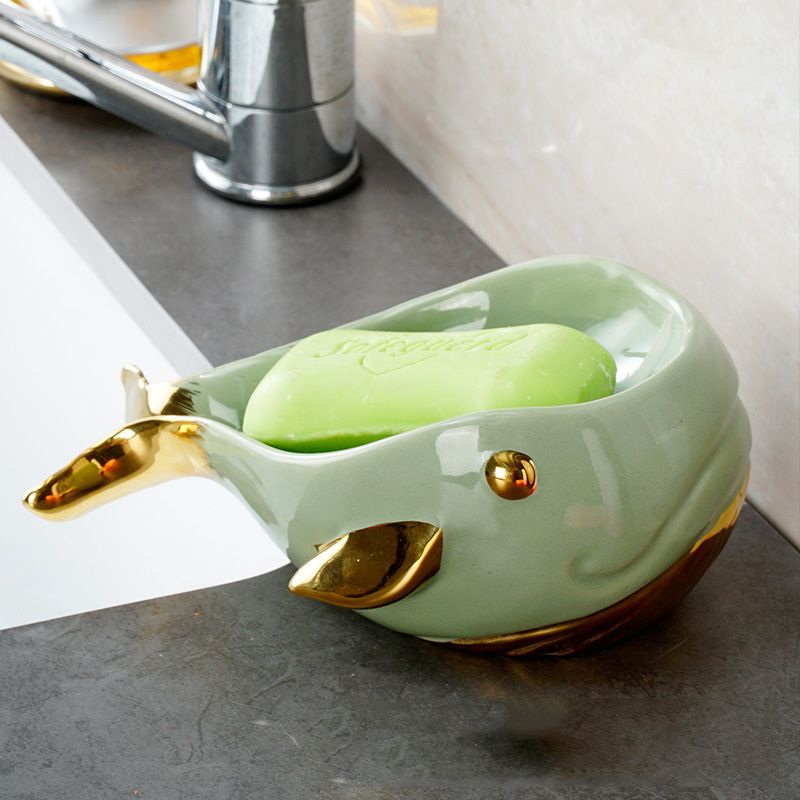 Porte-savon baleine à grande bouche de dessin animé