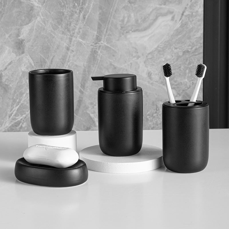 Minimalist Bathroom Accessories Set - 4 Pieces
