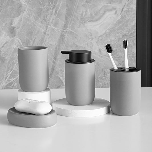 Minimalist Bathroom Accessories Set - 4 Pieces
