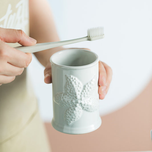 Nautical Bathroom Accessories Set - Starfish/Seashell