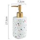 Rectangle - White Terrazzo Look Ceramic Soap Dispenser