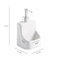 White - Multifunctional Ceramic Soap Dispenser with Sponge Brush Holder